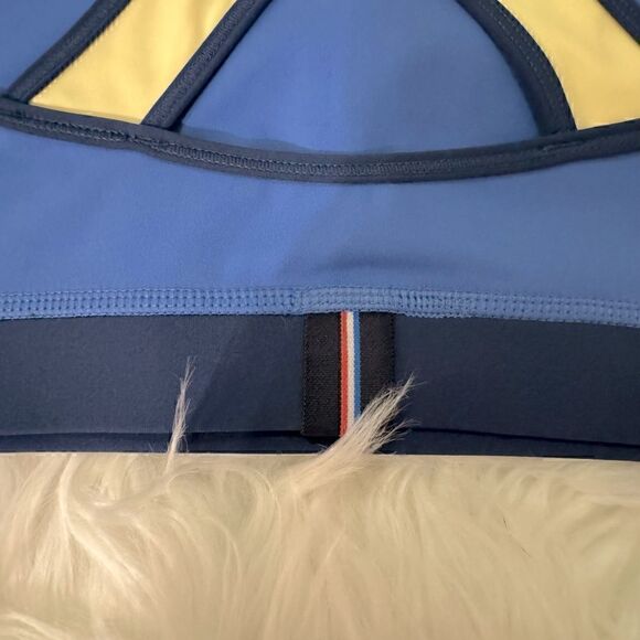 NWT Four Laps Infinity Sports Bra in Azure Midnight Banana Size M - Picture 8 of 11
